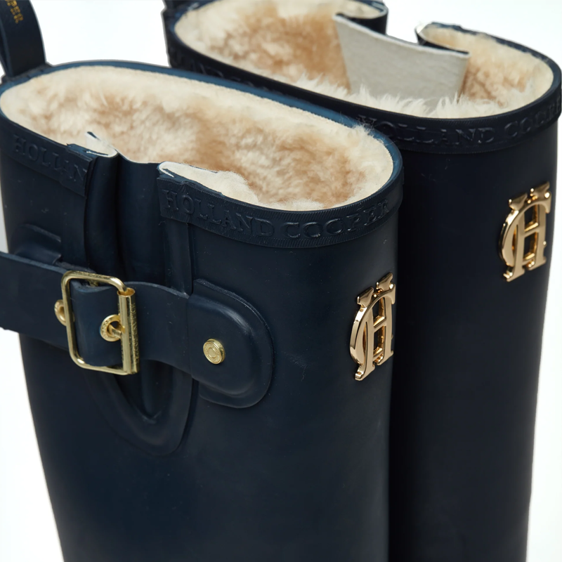 Holland Cooper Sherpa Lined Regency Wellington - Matte Navy-4